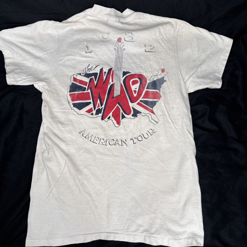 The Who Vintage Concert T Shirt  American Tour Road Crew 1982 M Original USA 80s